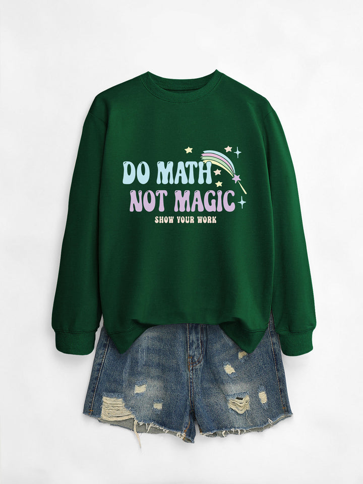 Dame casual sweatshirt med inspirerende matematikmotiv Stilla