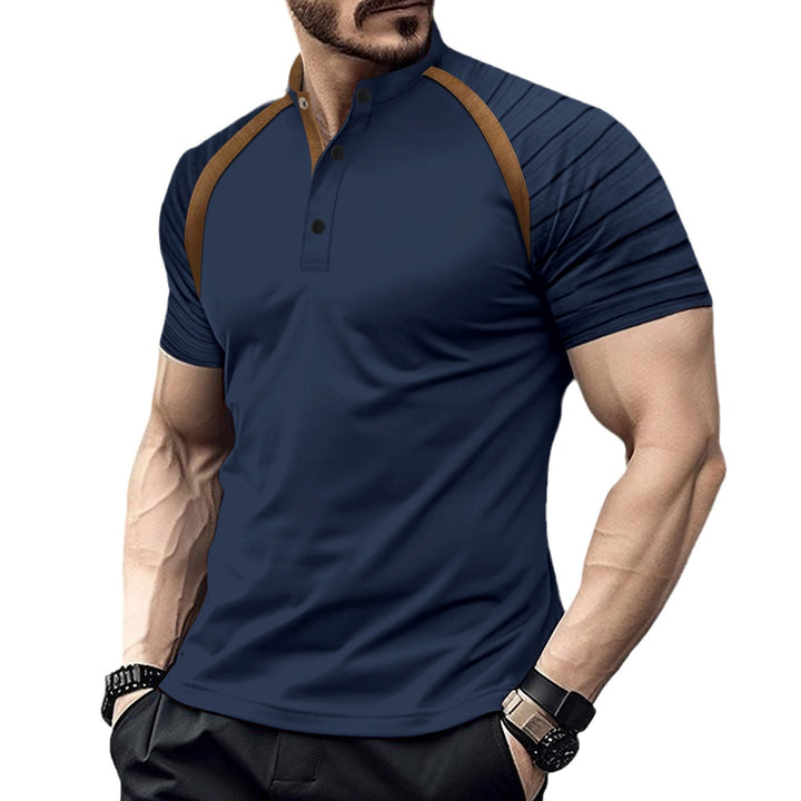 Herrer Poloshirt med innovativ krave og dynamiske accenter Stilla