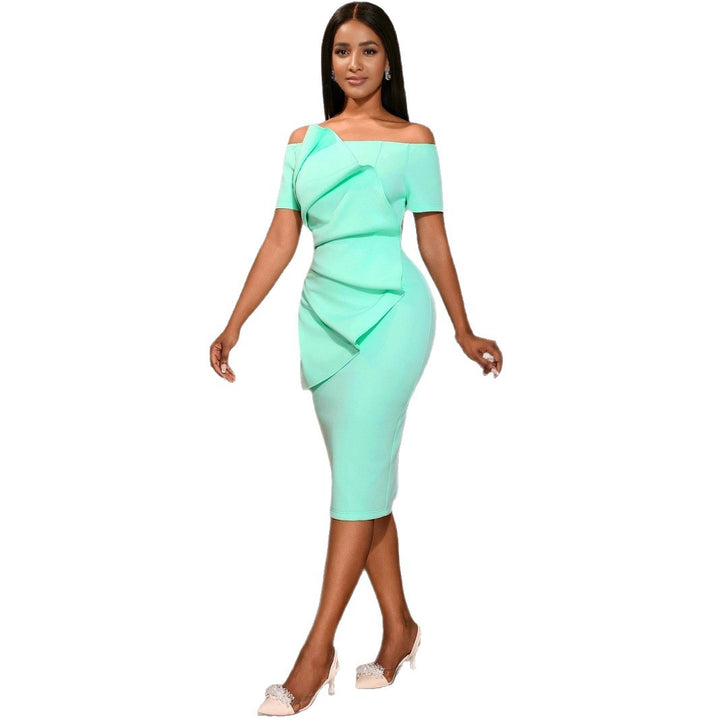 Damer Elegant Wickekjole med asymmetrisk design og draperinger Skovae