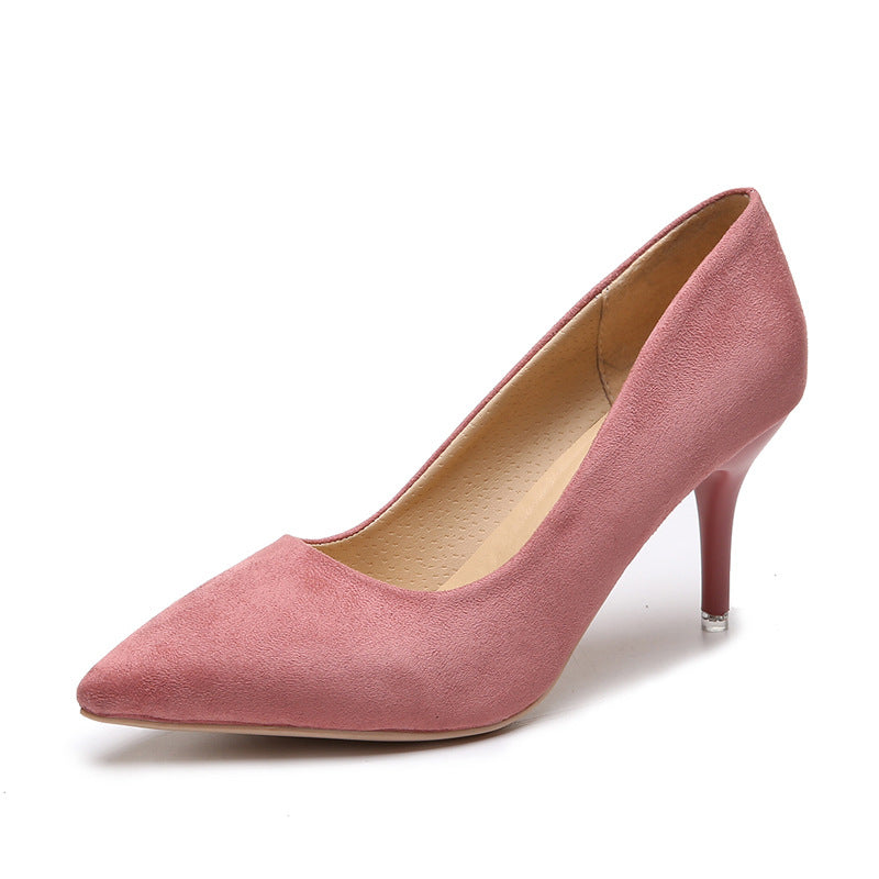 Dame High-Heel Pumps med elegant spids form og komfortabelt futter Stilla