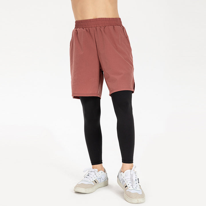 Herrer Sportliche Løbe shorts med integrerede kompressions tights Stilla