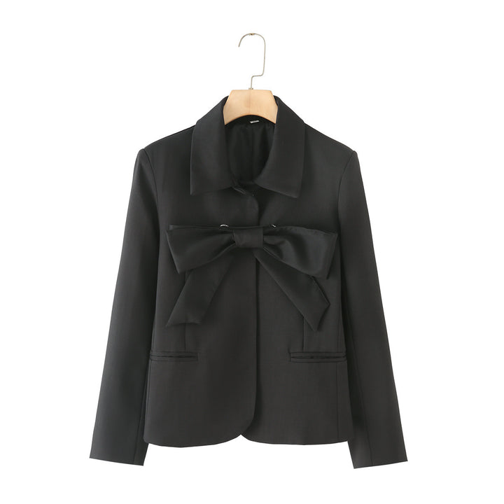 Femme Tailoreret Blazer med Sløjfedetalje Stilla