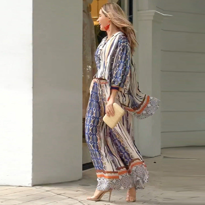 Stilla | Sæt Skjortekjole Og bukser Bohemian