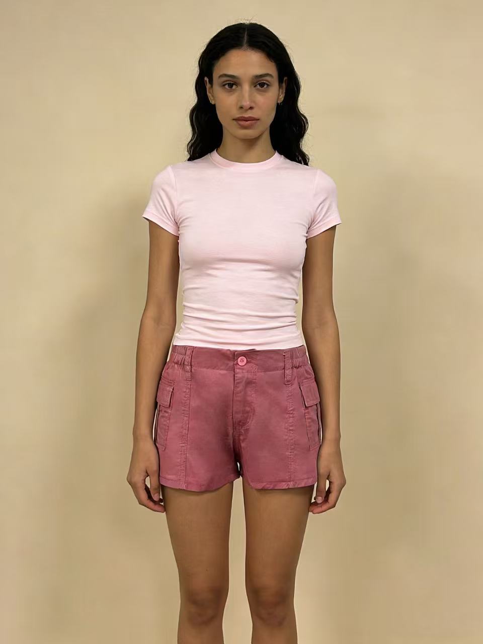 Dame cargo-shorts med funktionelle sidelommer og elastisk talje Skovae