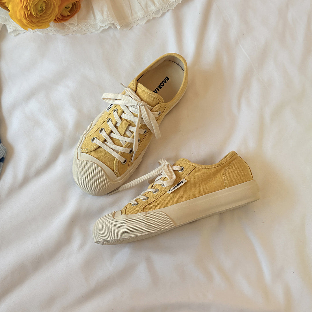 Femme Casual Snørebånd Canvas Sneakers Stilla