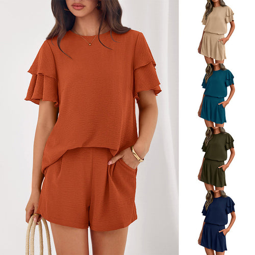 Damer Legende jumpsuit med ruffles detaljer og sidelommer Skovae