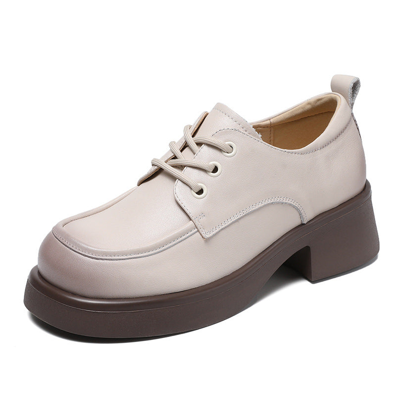 Femme Chunky Block Hæl Snøre-Oxford Stilla