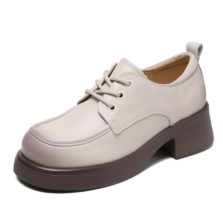Femme Chunky Block Hæl Snøre-Oxford Stilla