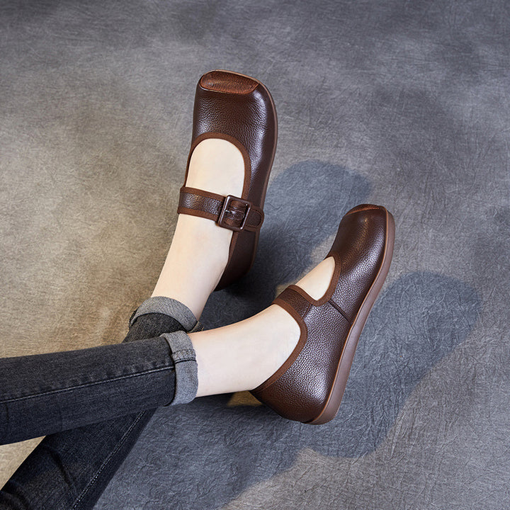 Dame Elegante Mary Jane Ballerinas med Behagelige Spænde-Detajler Stilla