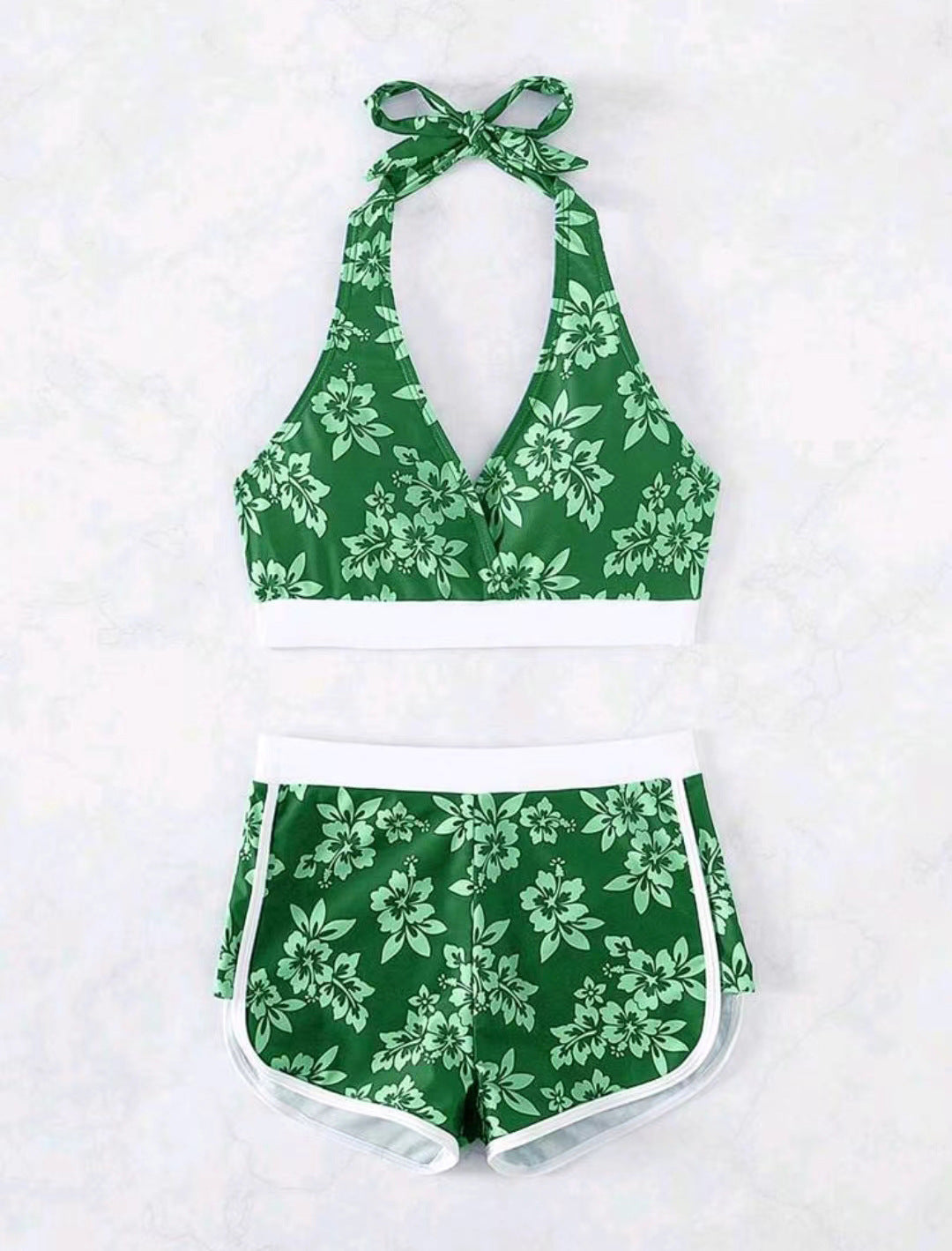 Dame Sporty Tankini med blomsterdesign og høj bærekomfort Stilla