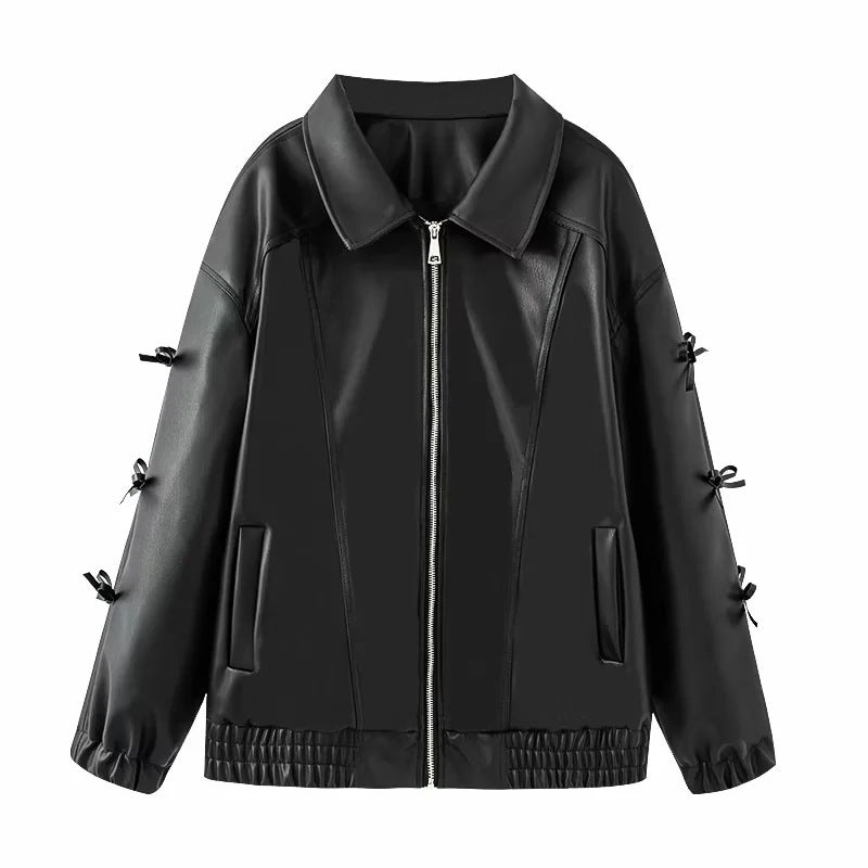 Femme Chic Fauxlæder Utility Jakke Stilla