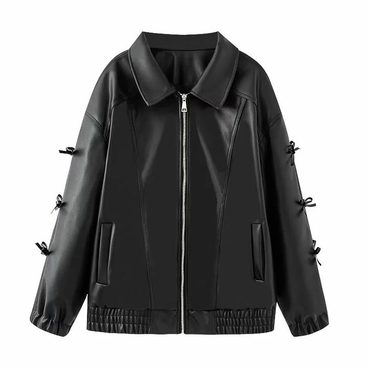 Femme Chic Fauxlæder Utility Jakke Stilla