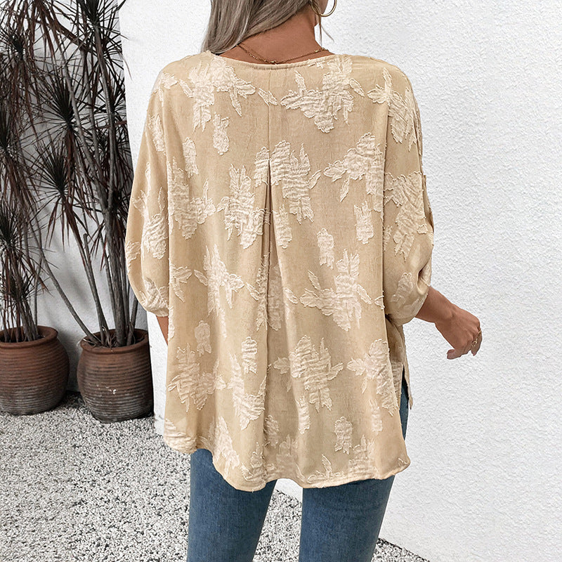 Dame let sommerbluse med elegante snørredetaljer og løs pasform Stilla