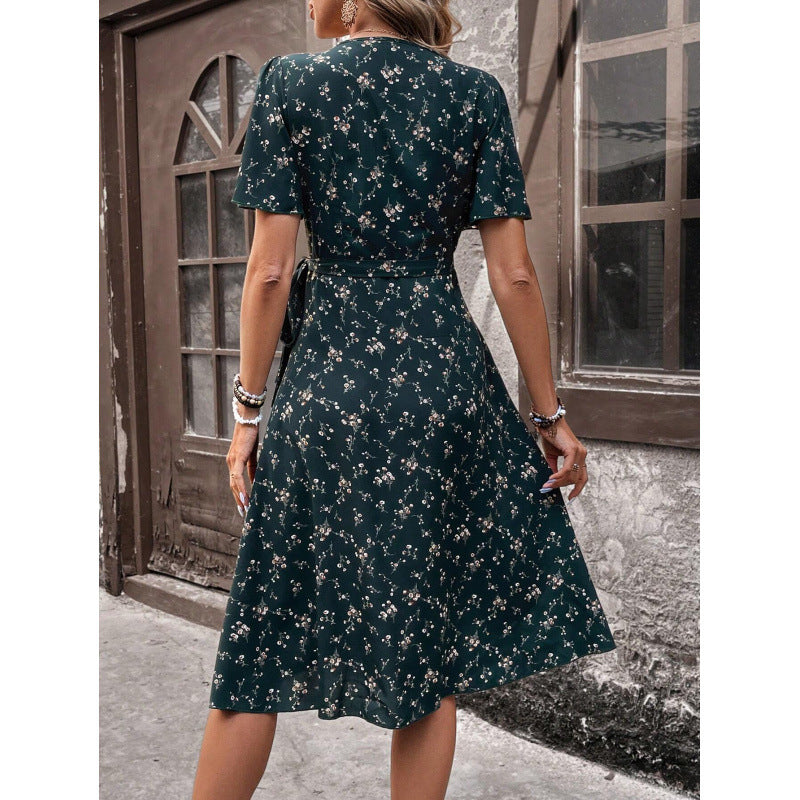 Dame Floral Wrap Maxikjole Stilla