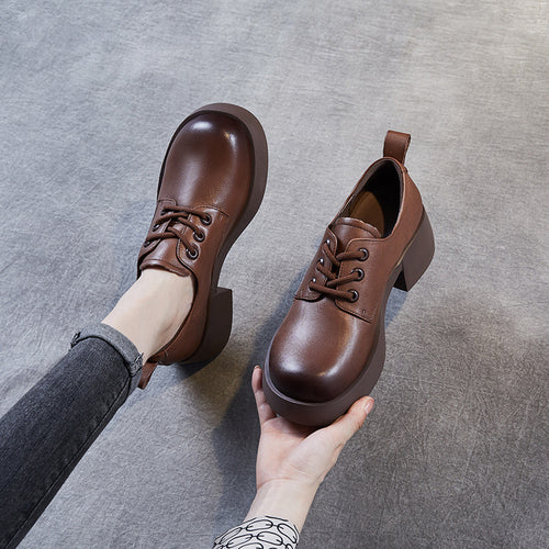 Dame Chunky kilehæle snørebånd Oxfords med dekorativ detalje Stilla