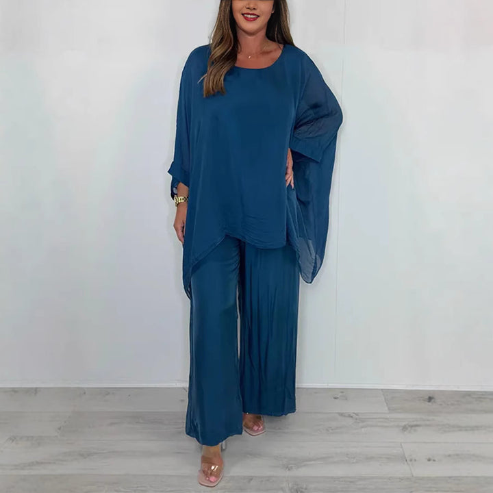 Dame Elegant To-delt Outfit med flydende snit og bredt ben Stilla