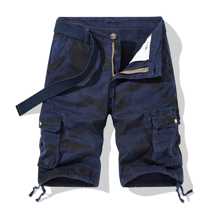 Herrer Camouflage Cargo-Shorts med funktionelle sidelommer og justerbar talje Stilla