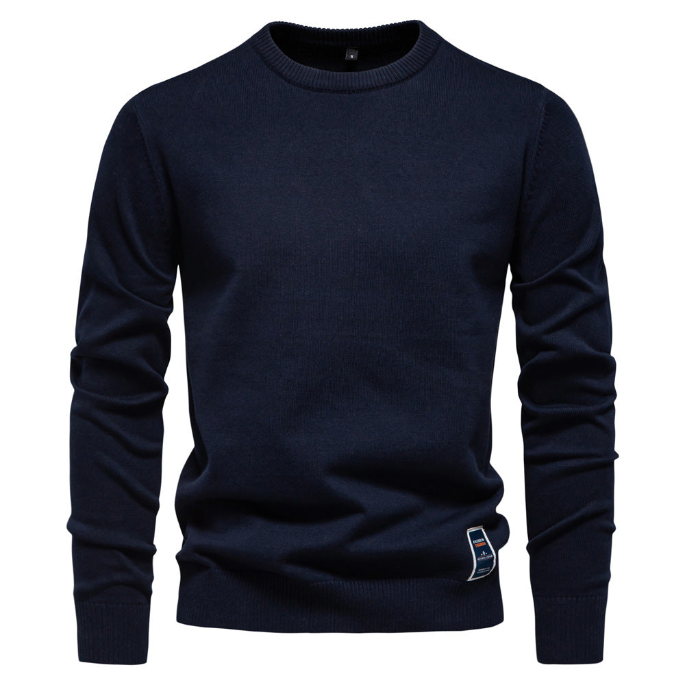 Herre klassisk rundhalset sweater lavet af høj kvalitet bomuld Stilla
