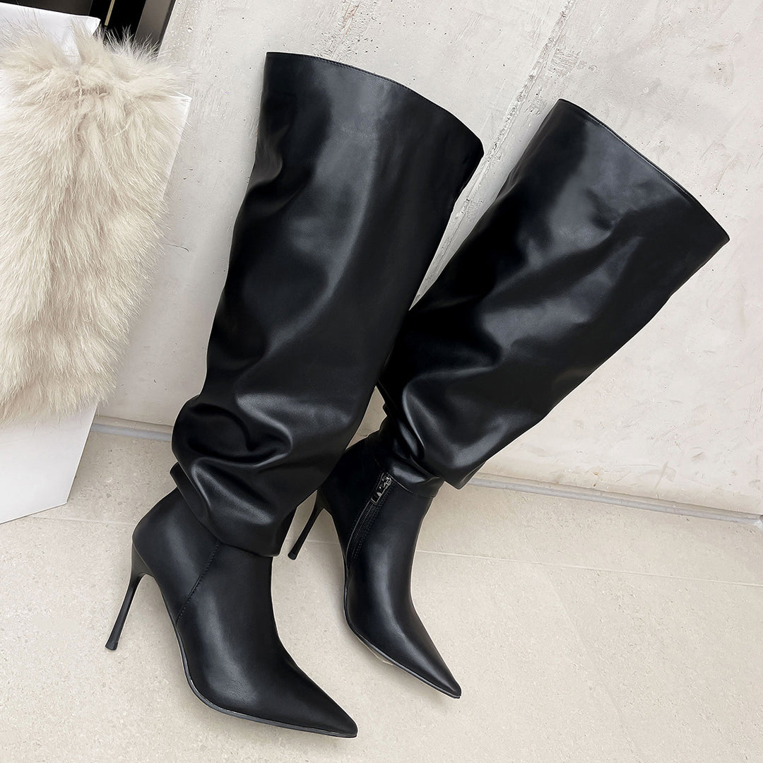 Femme Over-the-Knee Slouchy Stiletto Støvler Stilla 1749742533