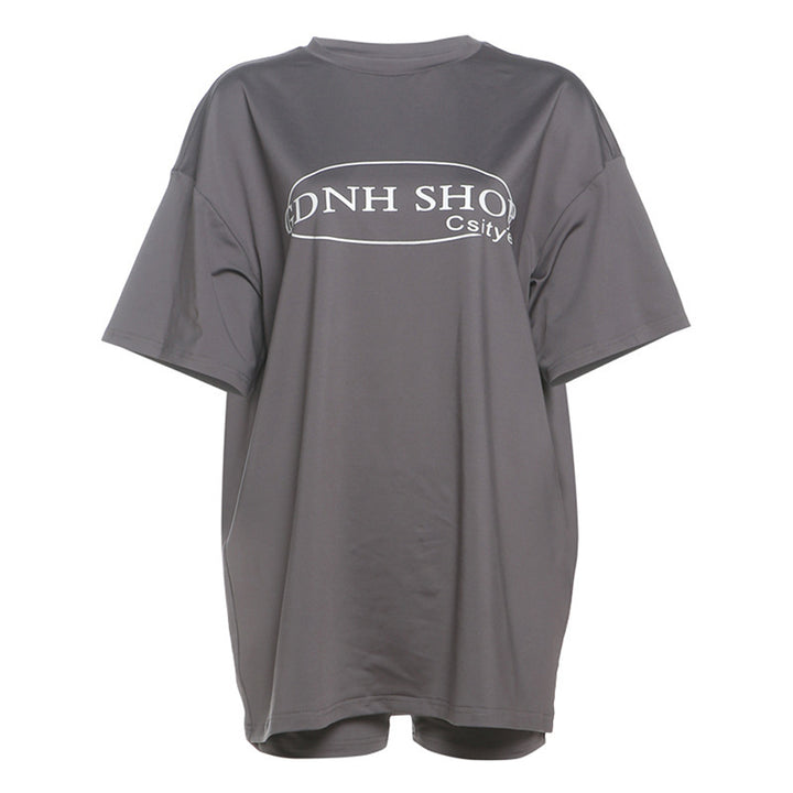 Dame Oversize T-shirt med grafisk print og kvalitetsmateriale Stilla