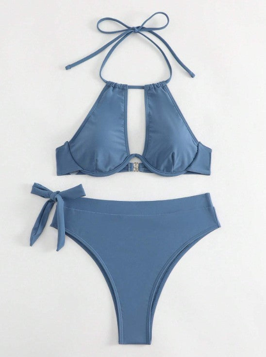 Dame Højkrave Cut-Out Bikini Sæt Stilla
