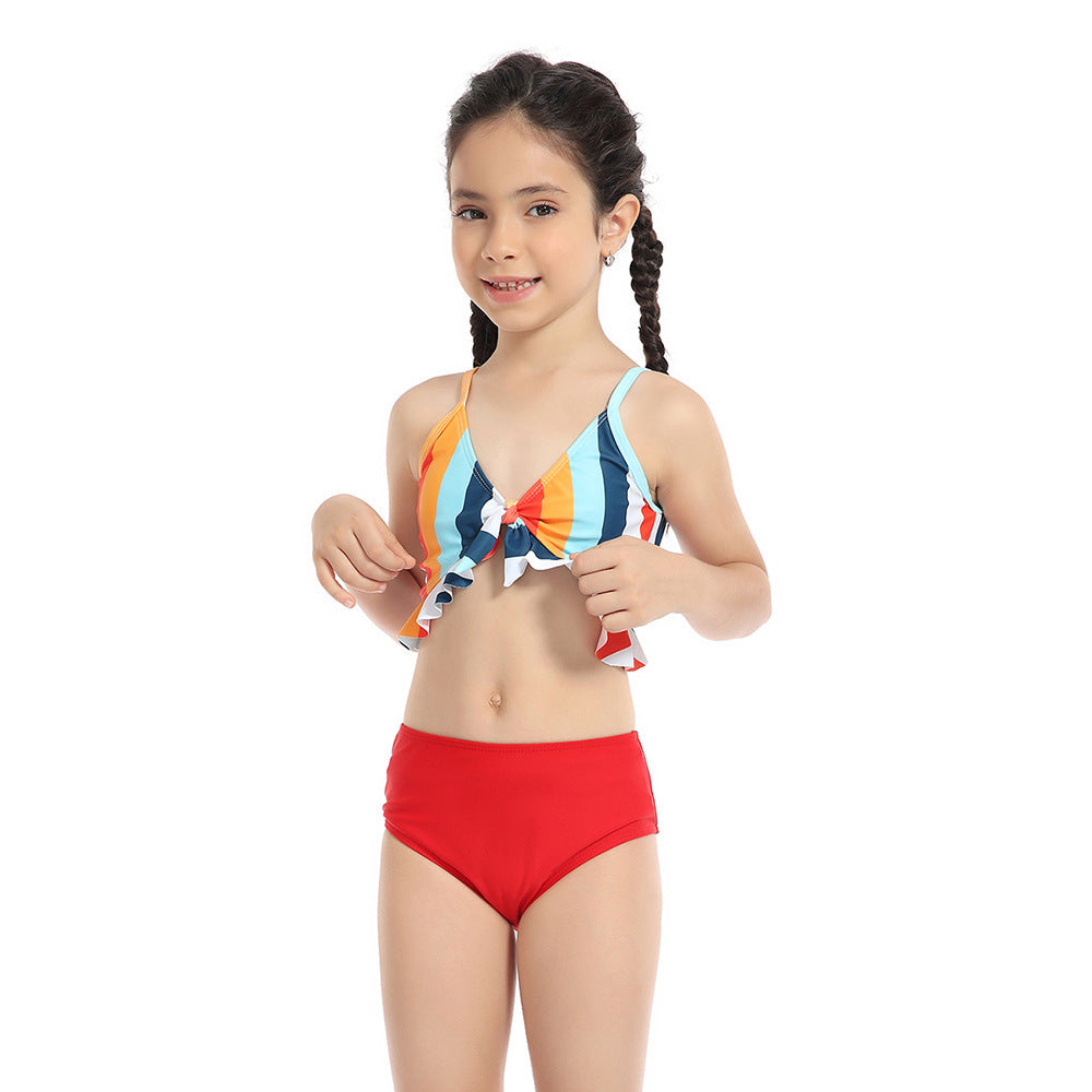 Dame bikini-sæt med glædeligt flæsedesign og justerbare stropper Stilla