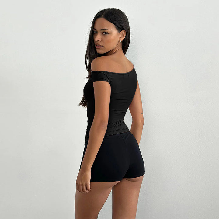 Dame En-skulder Rynker Bodysuit Stilla