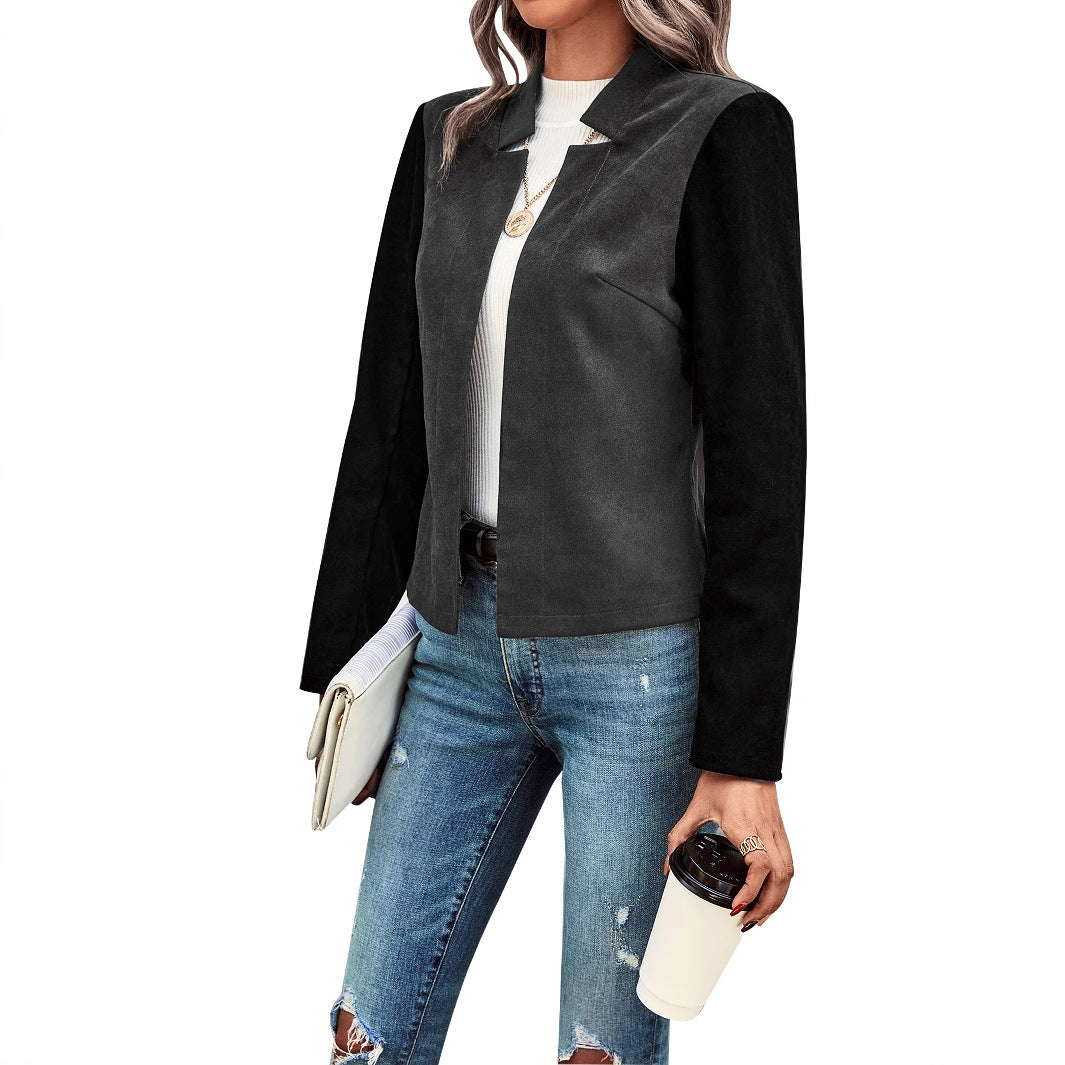 Damer elegant blazer jakke i fashionabelt design med stand-up krave Stilla