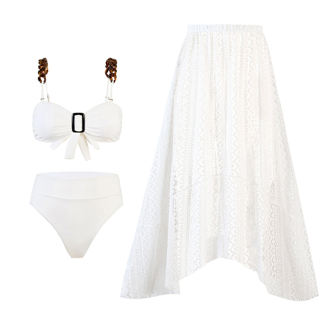 Dame Bikini-sæt med elegant snit og moderne indpakningsklud Stilla