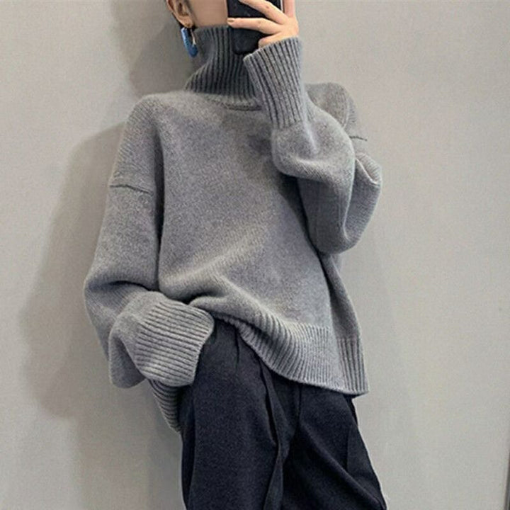 Dame Behagelig Oversized Rullekrave Sweater Stilla