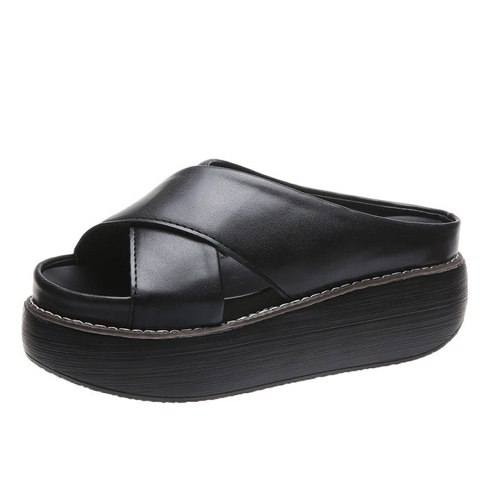 Dame platform-sandaler med elegant krydsbånd-design og skridsikker sål Stilla