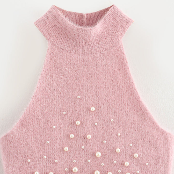 Femme High-Neck Pyntet Striktop Stilla