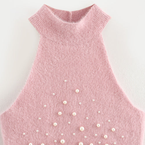 Femme High-Neck Pyntet Striktop Stilla