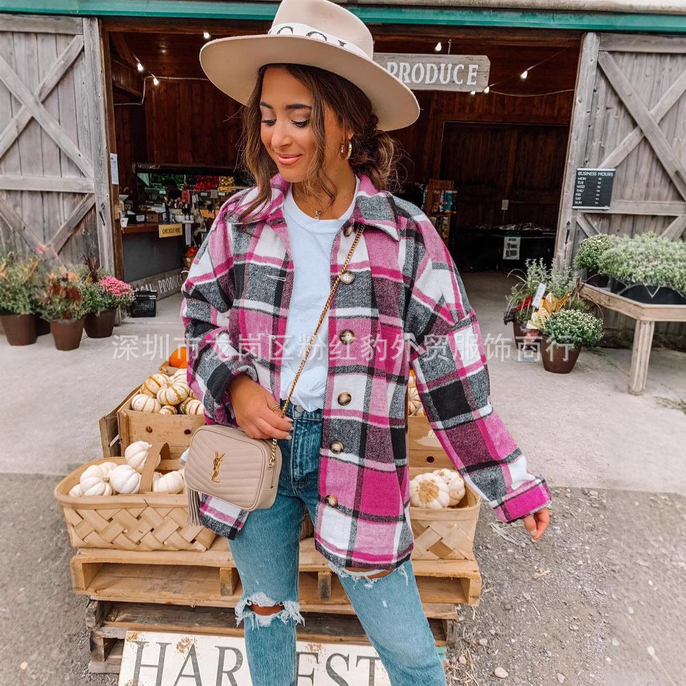 Dame Ternet Overgangsjakke i Casual-Style med store Knapper Stilla