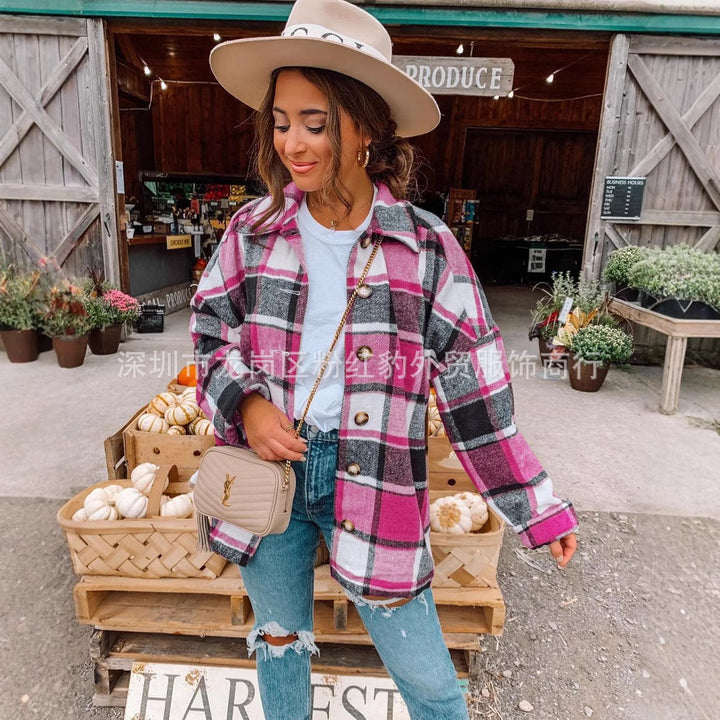 Dame Ternet Overgangsjakke i Casual-Style med store Knapper Stilla