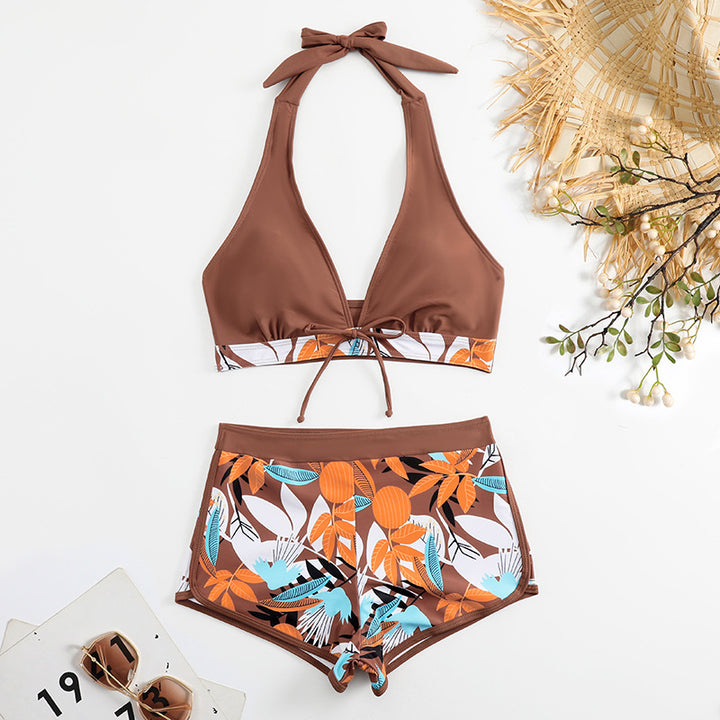 Dame Sporty Bikini-sæt med skjult mave Skovae