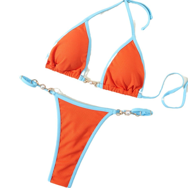 Dame bikinisæt med justerbare stropper og glammende detaljer Stilla