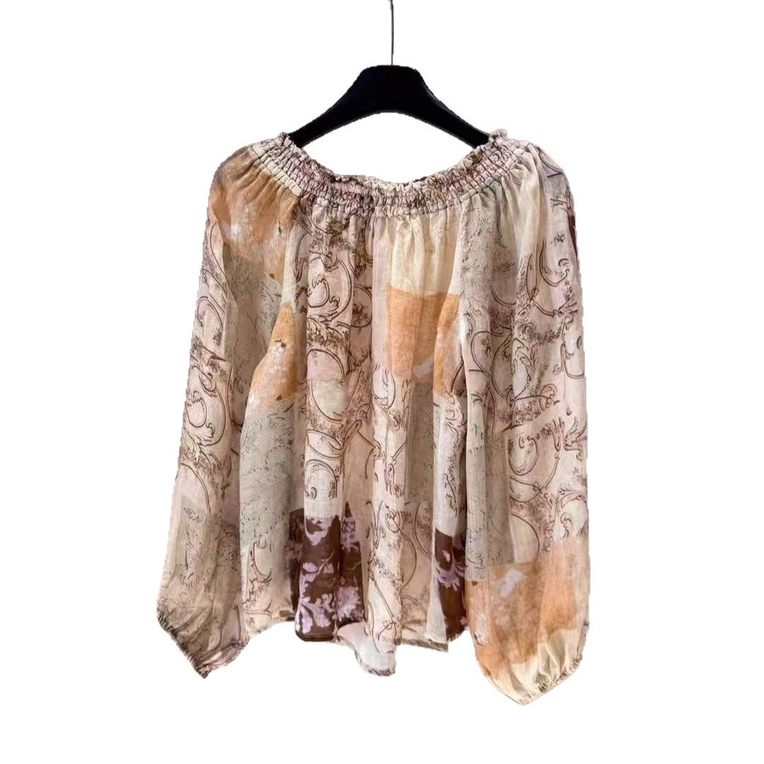 Femme Off-Shoulder Flowey Bluse Stilla