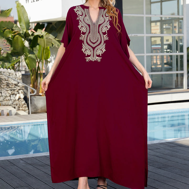 Dame Kaftan med detaljerede broderier Stilla