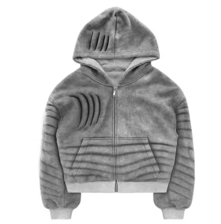 Kvinders hoodie-jakke med trendy gradient og praktisk lynlås Stilla