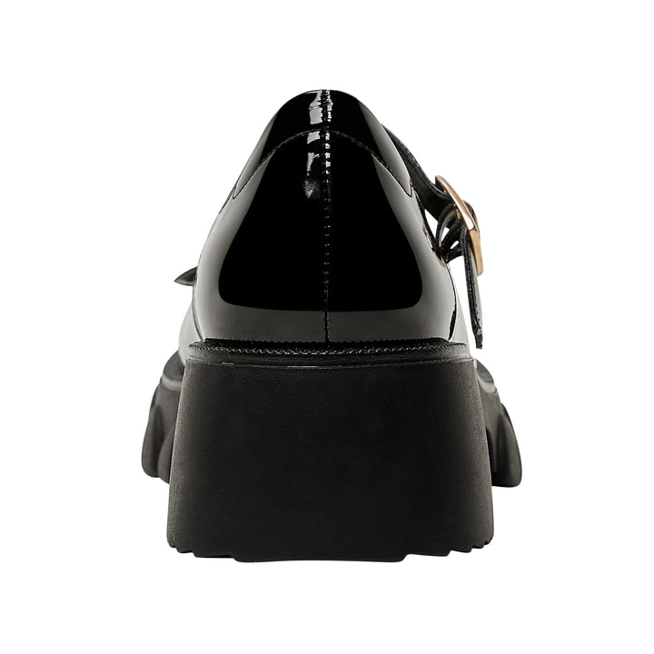 Femme Laklæder Chunky Heel Mary Jane Sko Stilla
