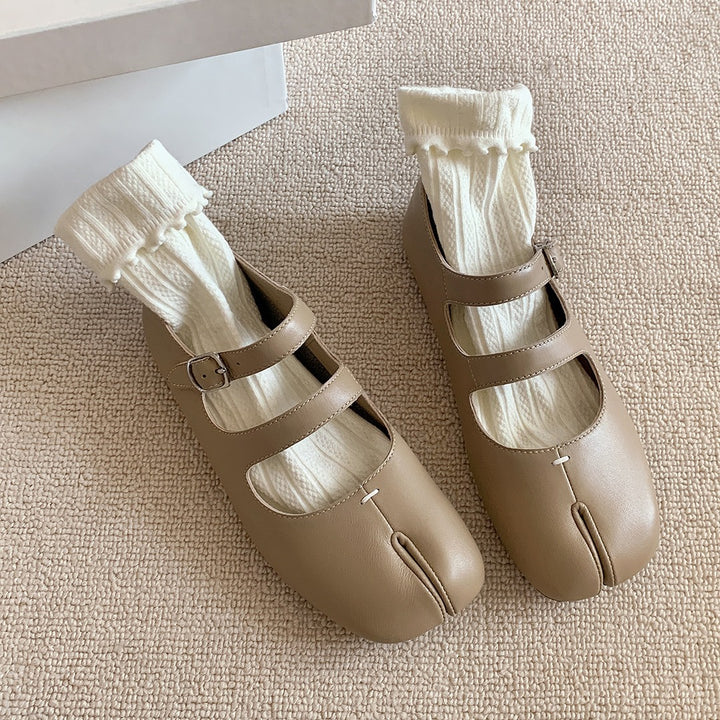 Dame Stilfulde Mary Jane Ballerinas med Dobbeltspænde-Design Stilla
