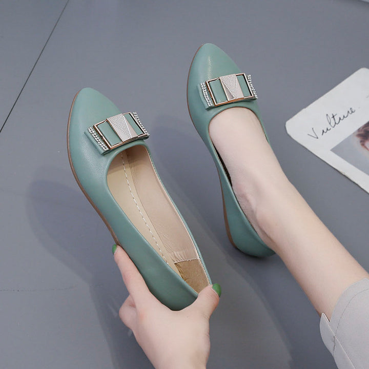 Dame elegante Ballerinas med mode smykke detalje Stilla
