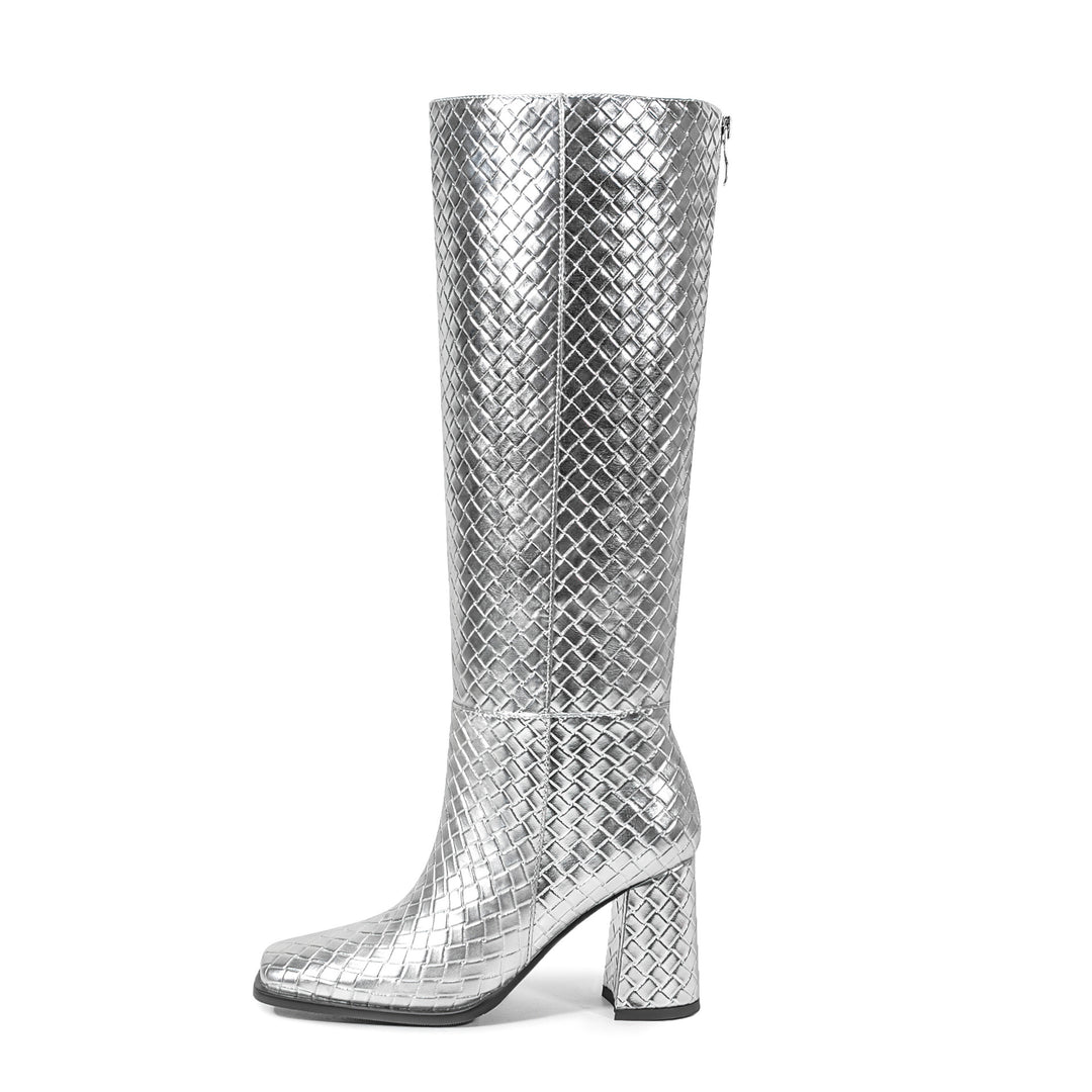 Femme Over-the-Knee Metallic Stiletto Støvler Stilla