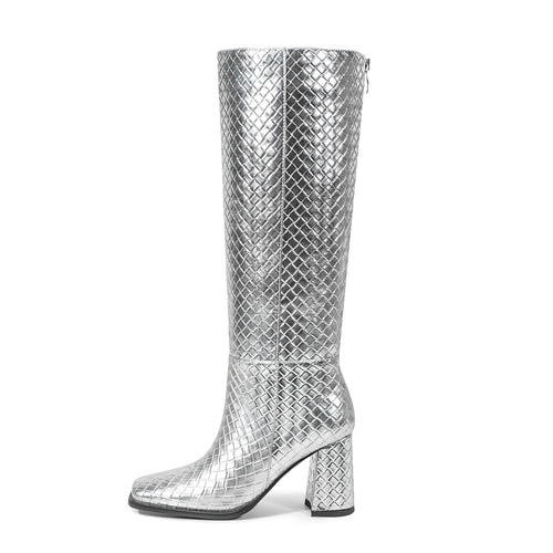 Femme Over-the-Knee Metallic Stiletto Støvler Stilla