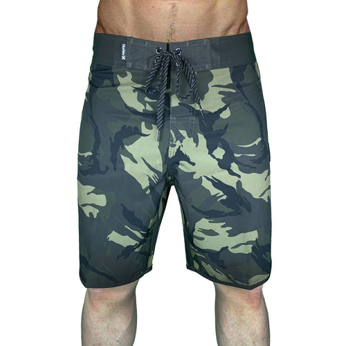 Herre cargo badeshorts med praktisk snørelukning og stilfuldt camouflage-design Stilla