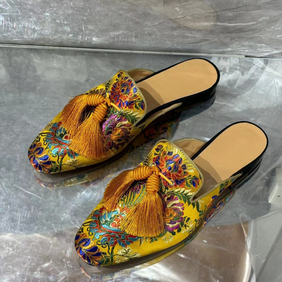 Femme Luxus Broderede Clogs Stilla