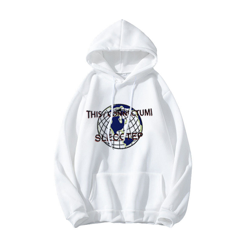 Kvinders hoodie med moderne verdenskortdesign Skovae