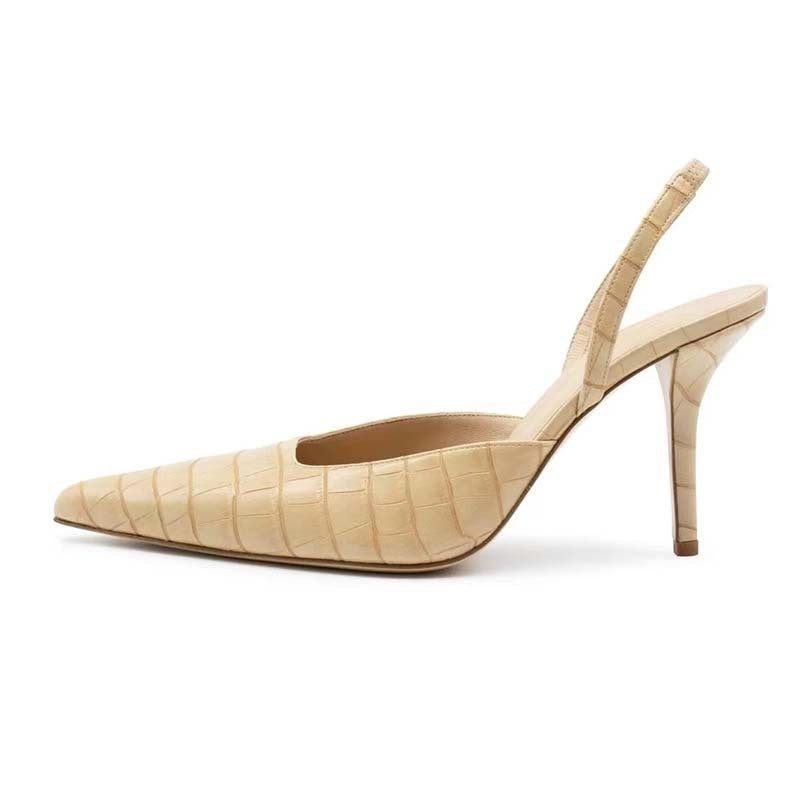 Femme Elegante Slingback Spidse Tæer Hæle Stilla