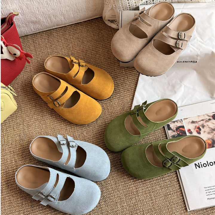 Femme Comfort Spænde Slide Mules Stilla